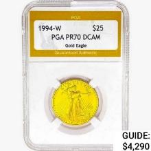 1994-W $25 1/2oz. American Gold Eagle PGA PR70 DCAM