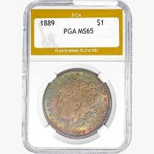 1889 Morgan Silver Dollar PGA MS65