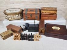 Vintage Trinket Boxes & Chess Sets