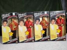 4 1984 Michael Jackson Action Figure Dolls in Original Boxes - 2 Thriller & 2 American Music Awards