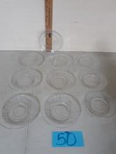 Vintage Small Etched Depression Glass Plates
