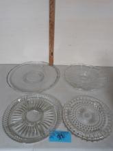 Clear Glass Platter Lot