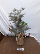 Christmas Tree in Sack w/ Ornaments