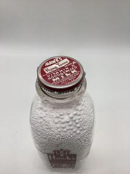Hawk's Hometown Quart Milk Bottle Tulsa, OK