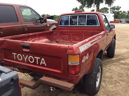 1995 TOYOTA 4X4 PICKUP (ENGINE HAS BEEN OVERHAULED) (VIN # JT4RN01PXS7071415) (SHOWING APPX 162,793