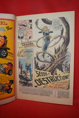 JUSTICE LEAGUE #99 | SEEDS OF DESTRUCTION! | NICK CARDY - 1972 | *SOLID - STICKER - SEE PICS*