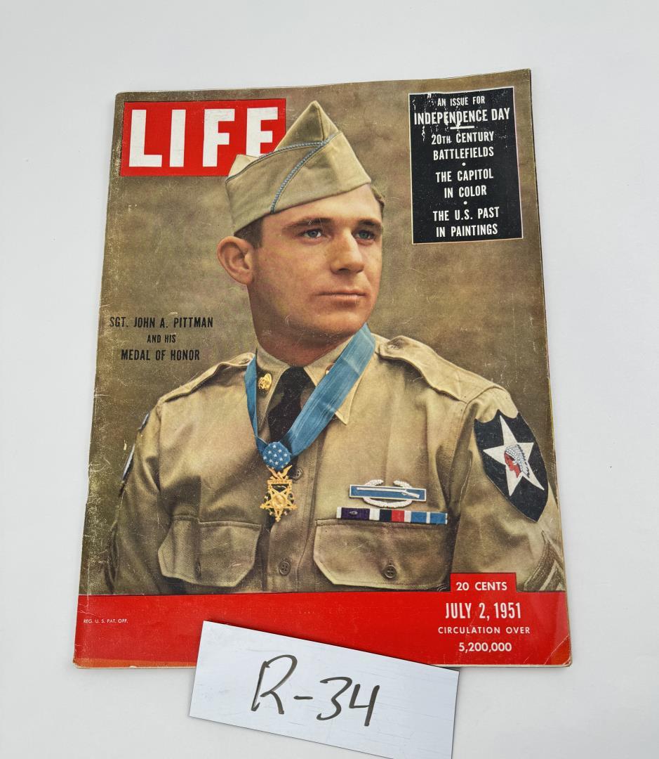 Life Magazine Sgt John A Pittman Medal Of Honor
