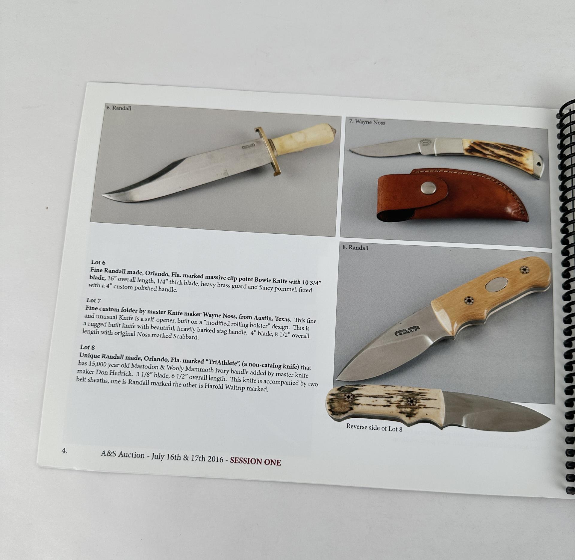 2016 A&S Auction Catalog Guns Knives
