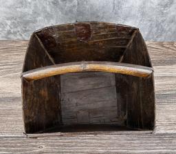 Antique Chinese Wood Rice Bucket Basket
