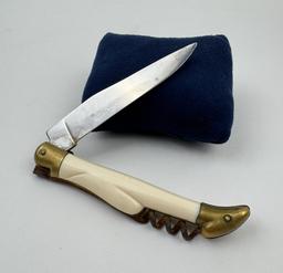 Laguiole France Inox Pocket Knife Corkscrew