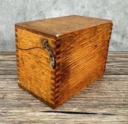 Antique Oak Recipe Box