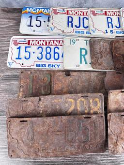 Collection of Antique Montana License Plates