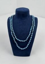 Victorian Blue Glass Necklace
