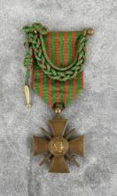 WWI WW1 French Croix de Guerre Medal