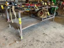H.D. STEEL FABRICATING TABLE, approx. 93" x 48" x 1/4" (10 day delayed removal)