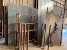 LOT OF RAW MATERIAL: plate steel & drops