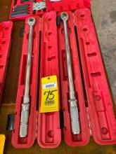 LOT OF TORQUE WRENCHES (2), MAC TOOLS MDL. TWV250FC, 1/2" drive