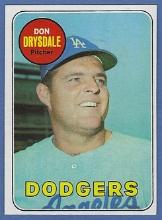 High Grade 1969 Topps #400 Don Drysdale Los Angeles Dodgers