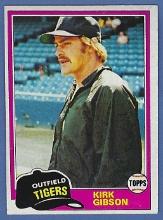 Nice 1981 Topps #315 Kirk Gibson RC Detroit Tigers