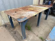 Heavy Duty Table 96? X 48 ? X 37 1/2? Solid Plate Top