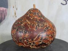 Very Detailed Carved African Gourd AFRICAN ART