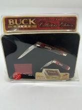 NEW Buck 2 Folding Knife Limited Production Collectors Edition Set