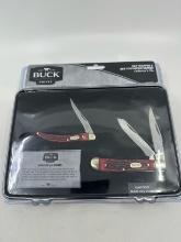 NEW Buck 2 Folding Knife Set 382 Trapper and 385 Toothpick Combo