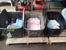 3 BINS OF BABY CLOTHING