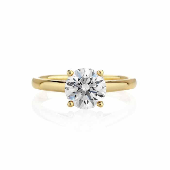 Certified 1.23 CTW Round Diamond Solitaire 14k Ring J/SI1