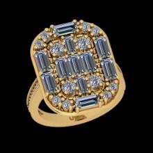 3.13 Ctw SI2/I1 Diamond 14K Yellow Gold Engagement Ring