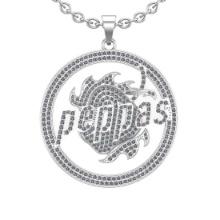 2.66 Ctw SI2/I1Diamond 14K White Gold Pendant Necklace