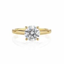 Certified 0.56 CTW Round Diamond Solitaire 14k Ring D/SI2