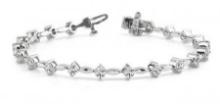 14KT WHITE GOLD 1 CTW G-H VS2/SI1 CLASSIC DIAMOND LINK BRACELET