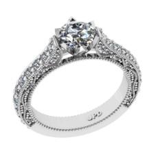 1.86 Ctw VS/SI1 Diamond 14K White Gold Engagement Halo Ring(ALL DIAMOND ARE LAB GROWN)