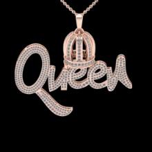 1.33 CtwVS/SI1 Diamond 10K Rose Gold Pendant Necklace (ALL DIAMOND ARE LAB GROWN )