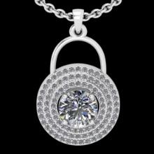 1.71 CtwVS/SI1 Diamond 14K White Gold Necklace (ALL DIAMOND ARE LAB GROWN )