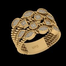 0.32 Ctw VS/SI1 Diamond 10K Yellow Gold Groom's Wedding Band Ring