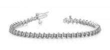 14KT WHITE GOLD 1 CTW G-H VS2/SI1 CLASSIC ILLUSION S TENNIS BRACELET LAB-GROWN DIAMOND