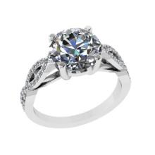 2.44 Ctw VS/SI1 Diamond 14K White Gold Engagement Ring (ALL DIAMOND ARE LAB GROWN )