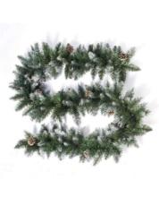 270/160cm Lighted Legs Christmas Garland Snow Flocked Garlands Decoration Green Xmas Festive Wreath