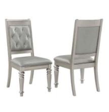 Bling Game Open Back Side Chairs Metallic (set of 2)