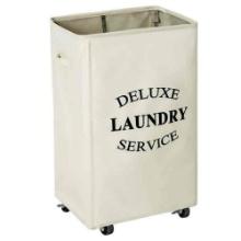 WOWLIVE 90L Foldable Rectangular Deluxe Laundry Rolling Basket