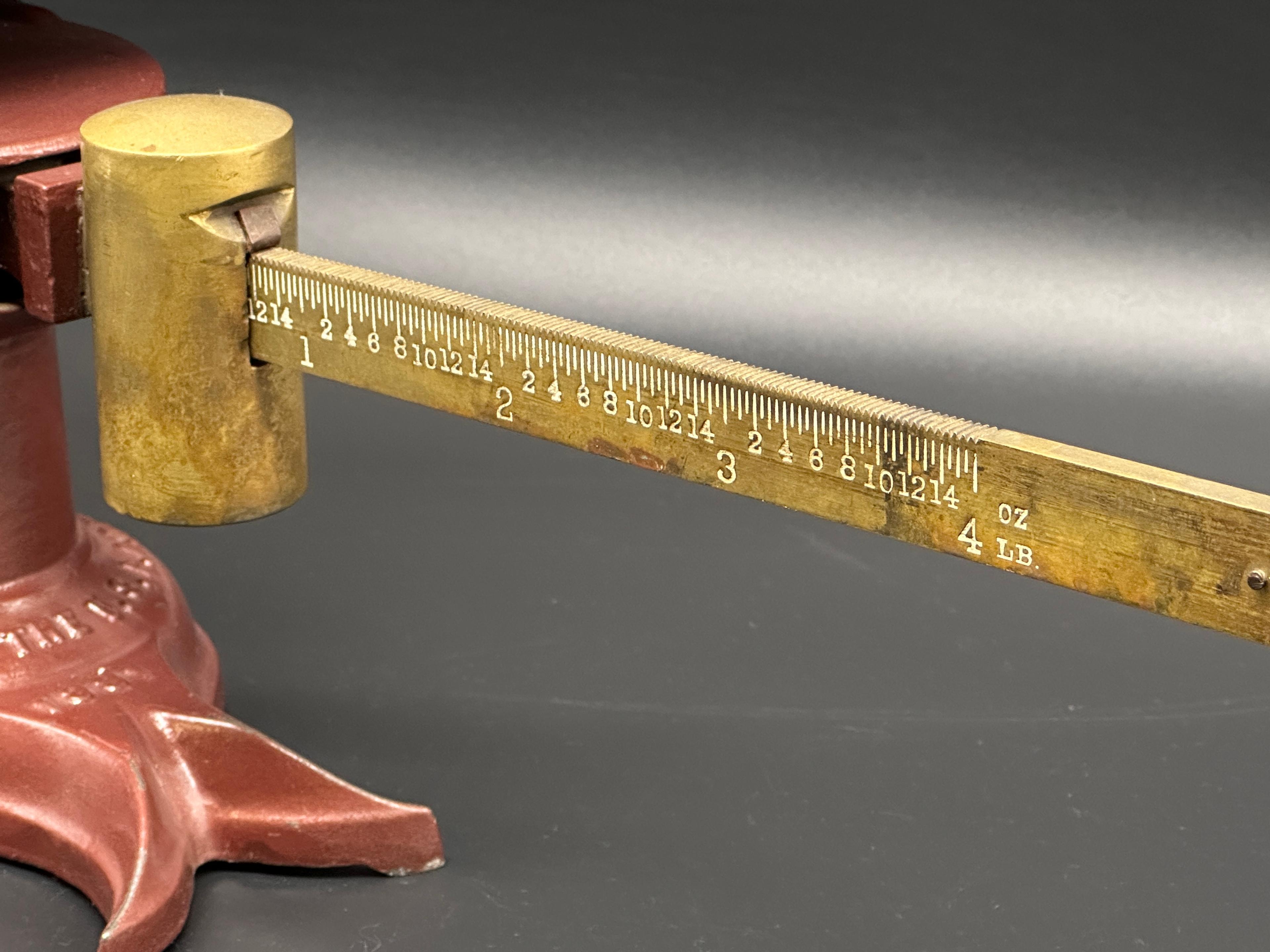 1931 Property of The U.S. P.O. Dept. Brass and Cast Iron Fishtail Scale