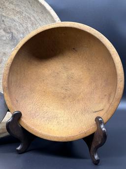 Antique Wood Bowls and Food Chopper