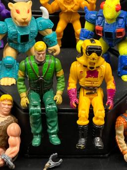 Variety of Vintage Action Figures and Toys
