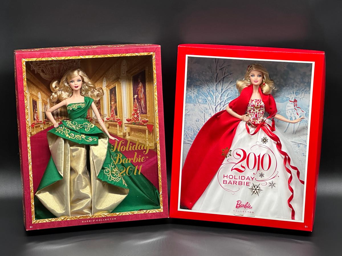(2) Collectors Holiday Barbies in Boxes