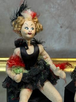 Vintage Roldan Felt Dolls