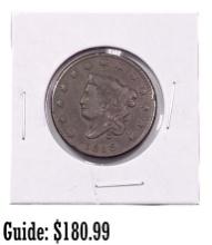 1819 Coronet Large Cent VERY FINE