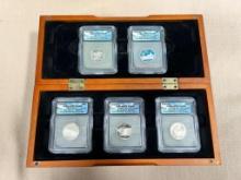 2006 Quarter set in case, each coin is graded PR70 DCAM in ICG holders, and ALL ARE 90% Silver coins