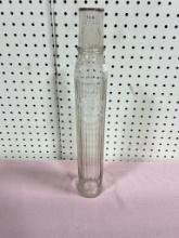 Vintage Original 1920s Pure Tiolene Glass Service Station Oil Bottle, 18 inches tall